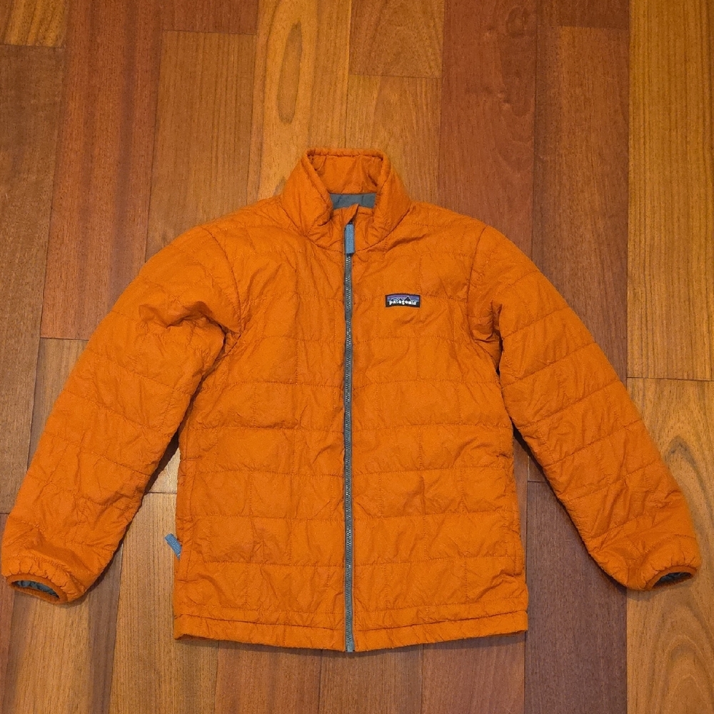 Patagonia Kids Nano Puff Orange Quilted Jacket